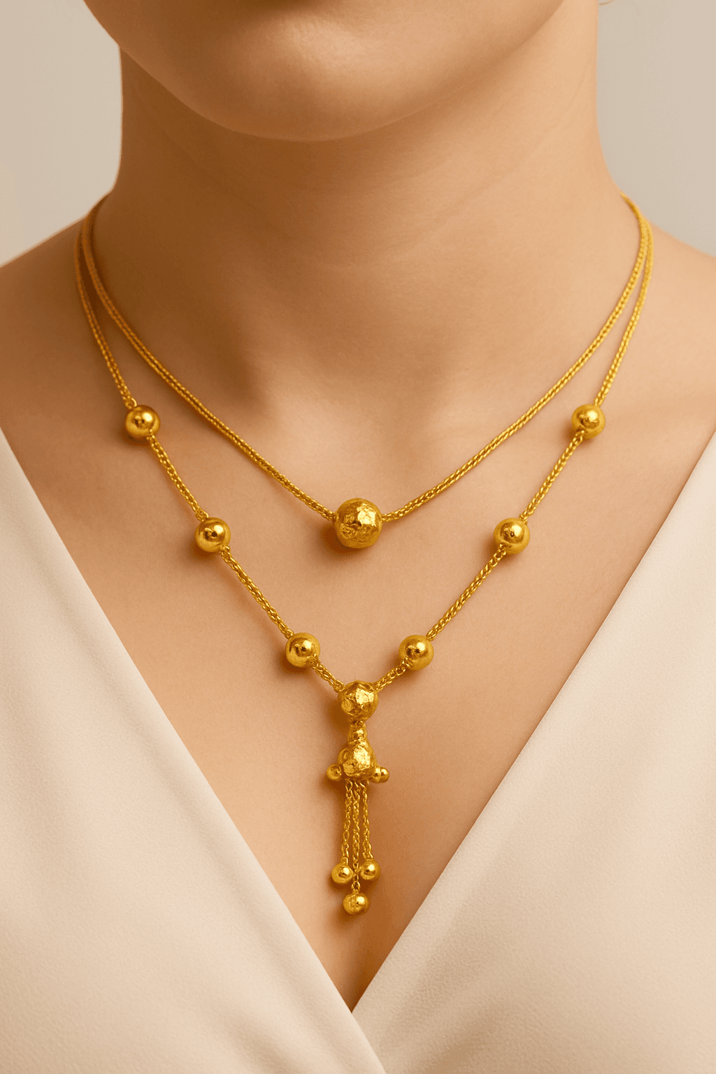 Golden Pearl Necklace