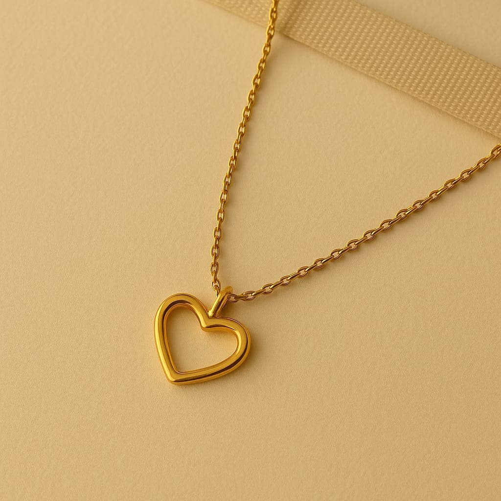 Heart Pendant Necklace For Women | Gold Plated Necklace | Necklace | Chain with Pendant | Infinity Heart Pendant Necklace